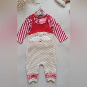Primark Red and white Santa Claus knitted romper kids 3-6 months clothes
